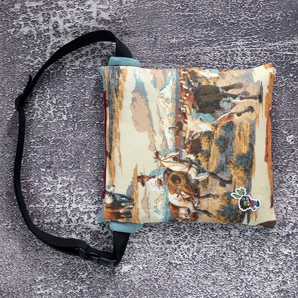 Reworked "Western Denim Cowboy" Benny Bag Messenger/Fanny Pack - Picture 1 of 10